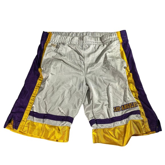 Vintage 90s Colosseum Athletics LA Lakers Basketball Shorts Men's S - Picture 1 of 8